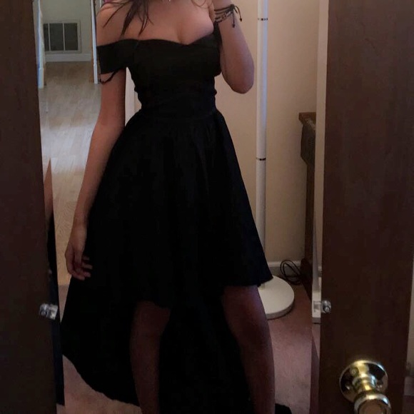 black off the shoulder dress windsor